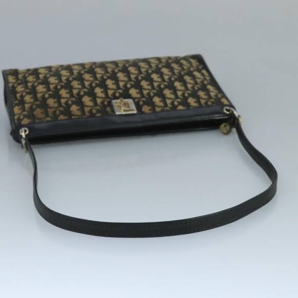 DIOR Trotter Canvas Shoulder Bag Navy Gold - Picture 7 of 12